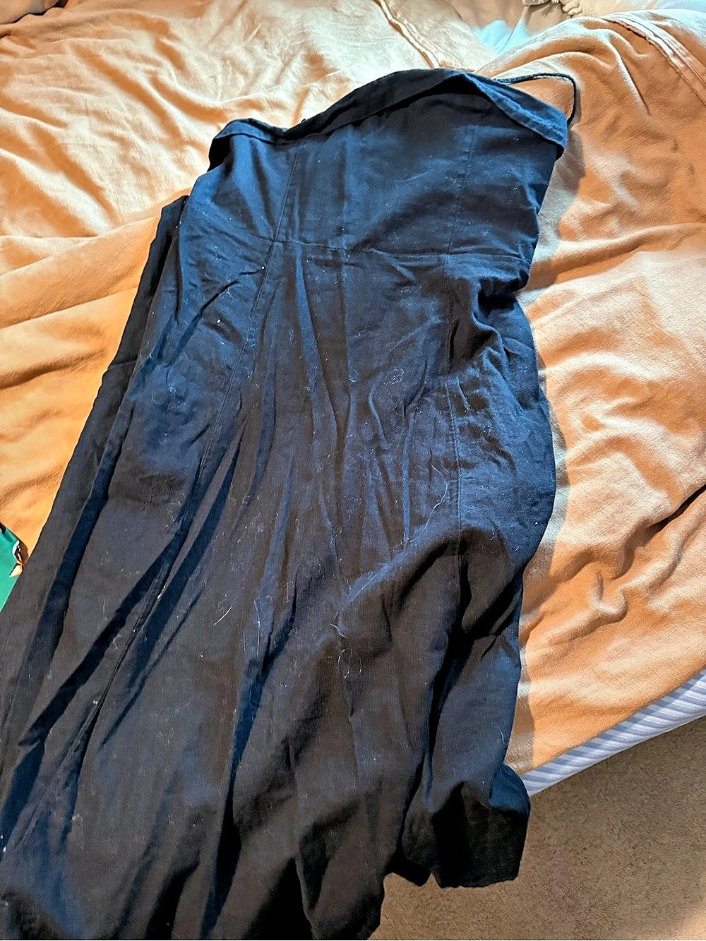 Abercrombie & Fitch Strapless Drop-Waist Maxi Dress Black